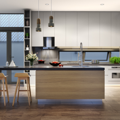Tủ Bếp nhựa đặc phủ Laminate