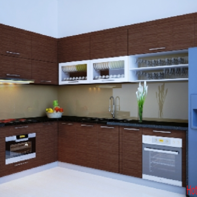 Tủ Bếp nhựa đặc phủ Laminate
