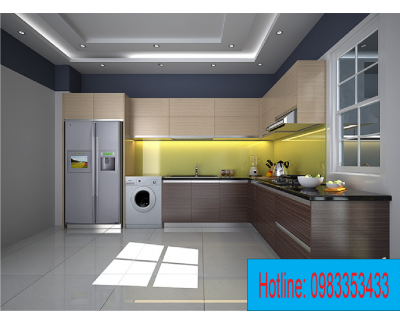 Tủ Bếp nhựa đặc phủ Laminate