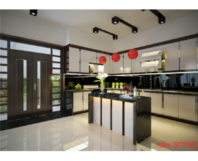 Tủ Bếp  Nhựa đặc Sơn Bóng